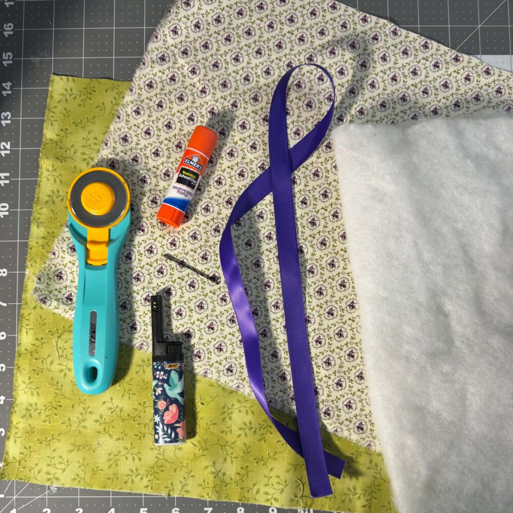 DIY Divination Card Mat sewing pattern materials