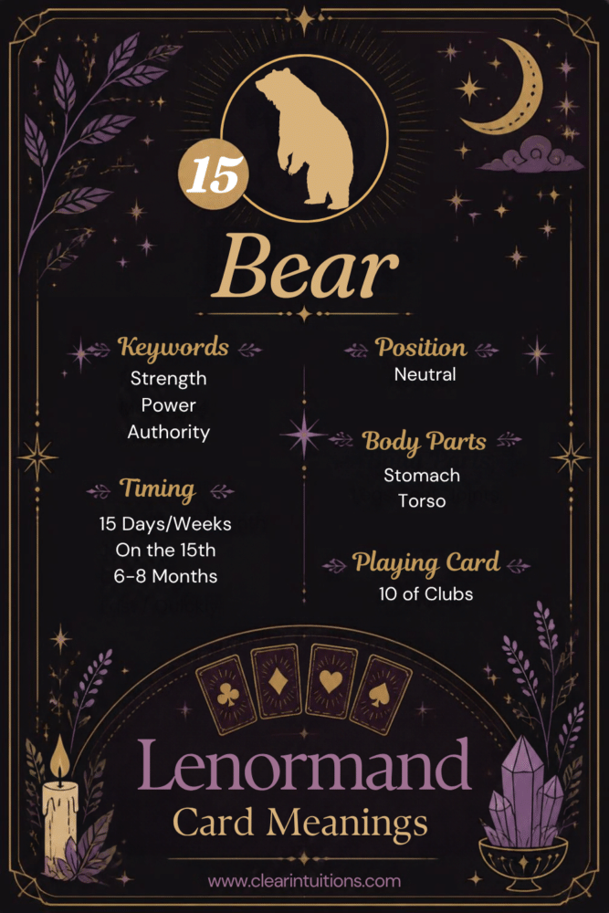 15 - Bear Lenormand Card Meaning 2 Bear Lenormand Card Meanings