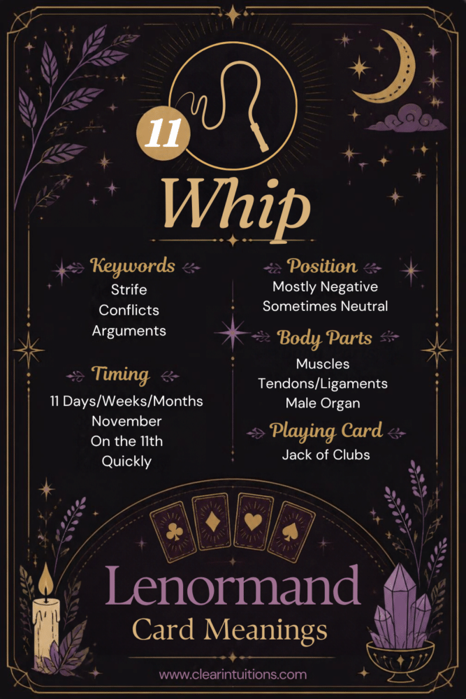 Whip Lenormand Card Meaning